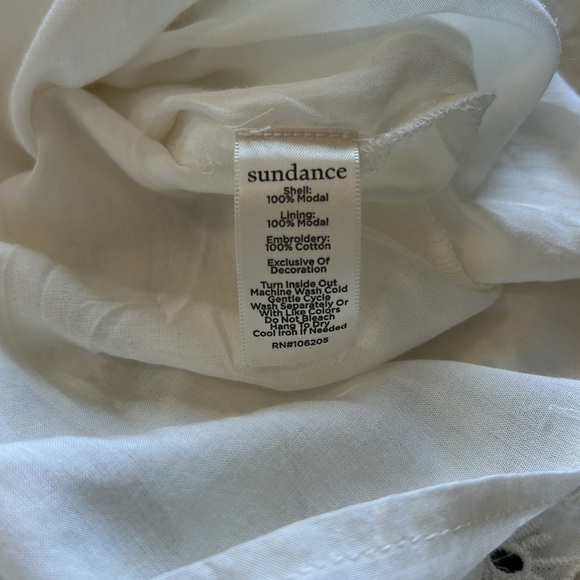 Sundance Lisette White Lace Eyelet Tunic Long Sleeve Boho Tassel Shirt Sz S - Picture 10 of 12